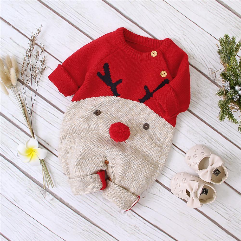 Reindeer Knitted Romper