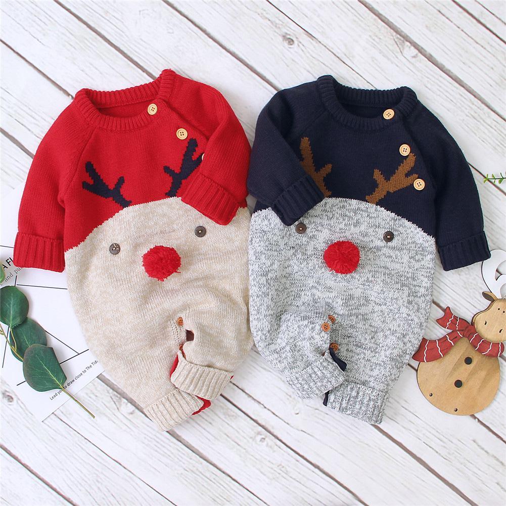 Reindeer Knitted Romper
