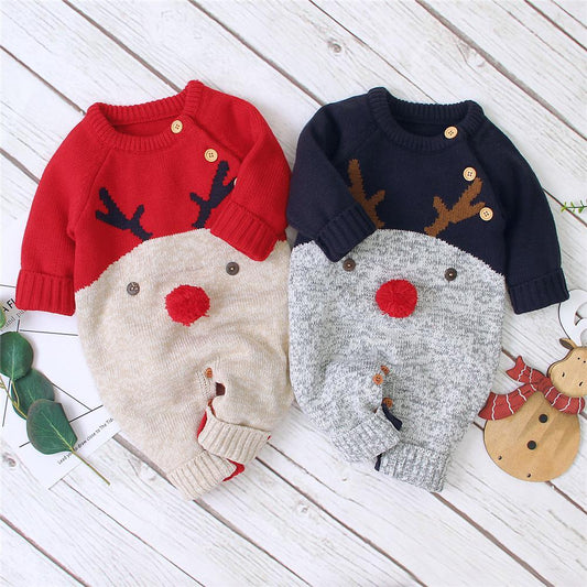 Reindeer Knitted Romper