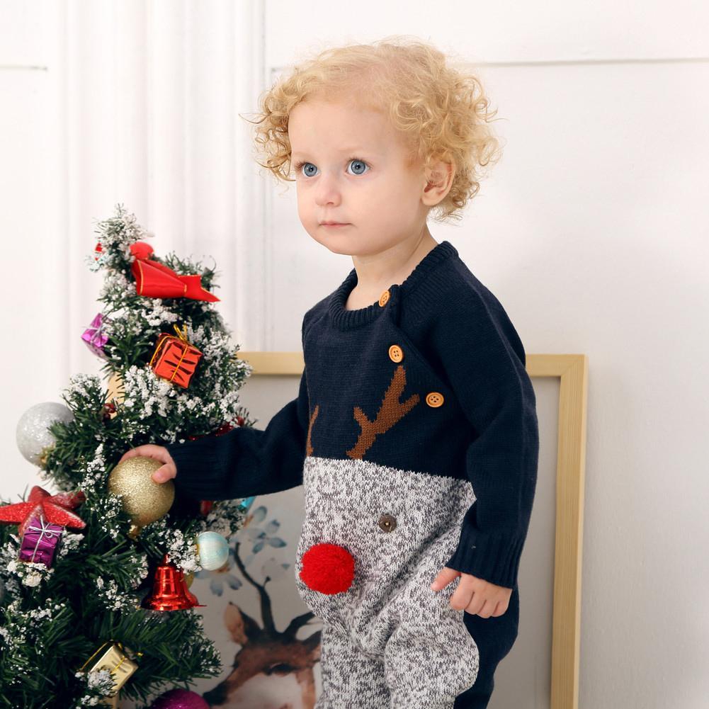Reindeer Knitted Romper