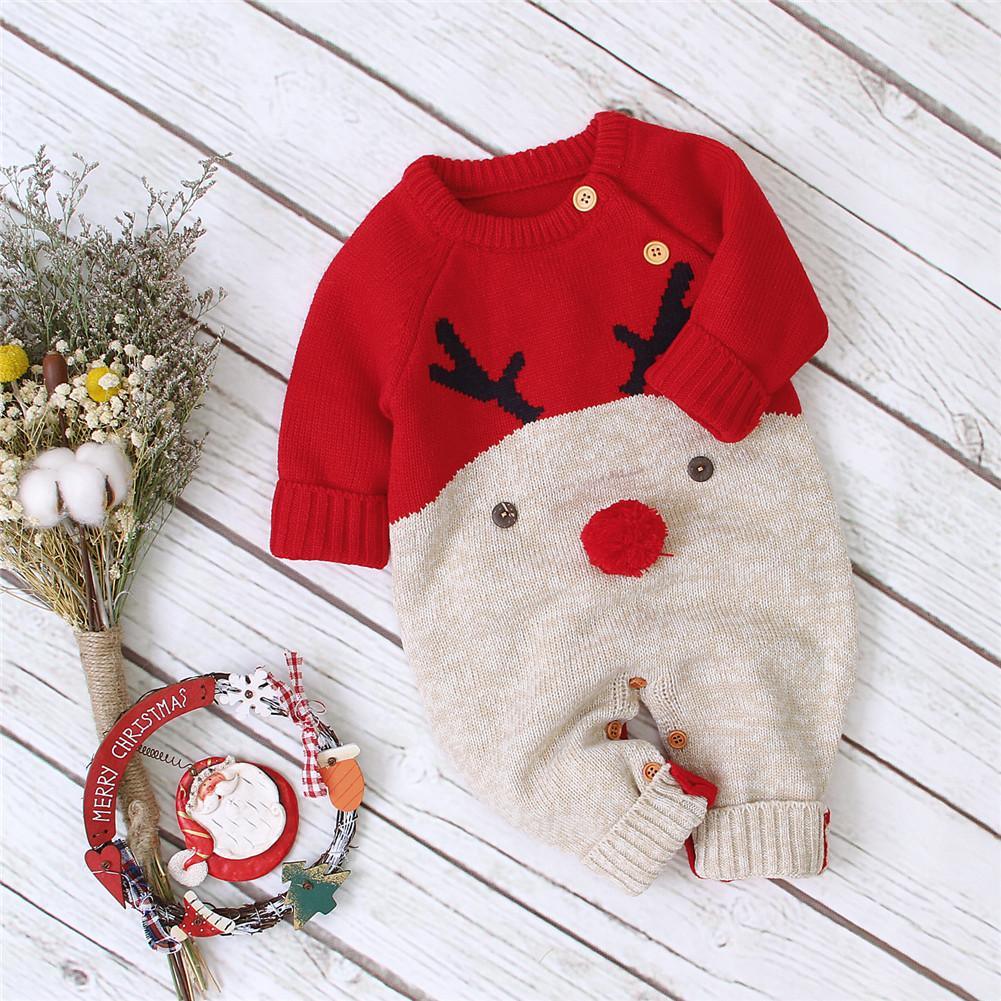 Reindeer Knitted Romper