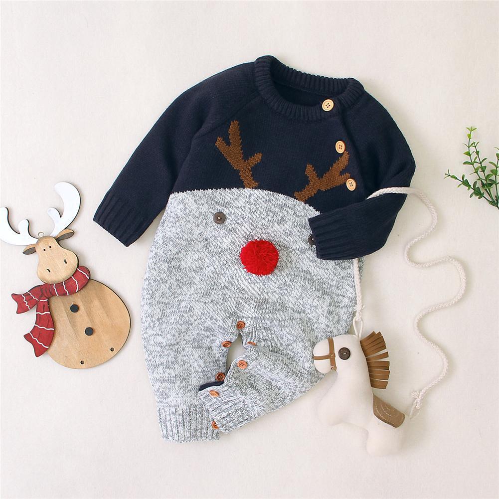 Reindeer Knitted Romper