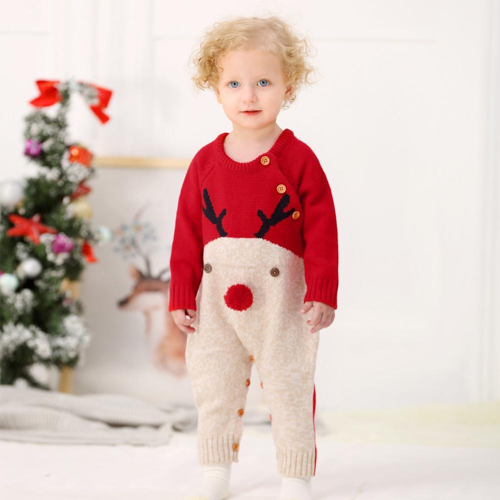Reindeer Knitted Romper
