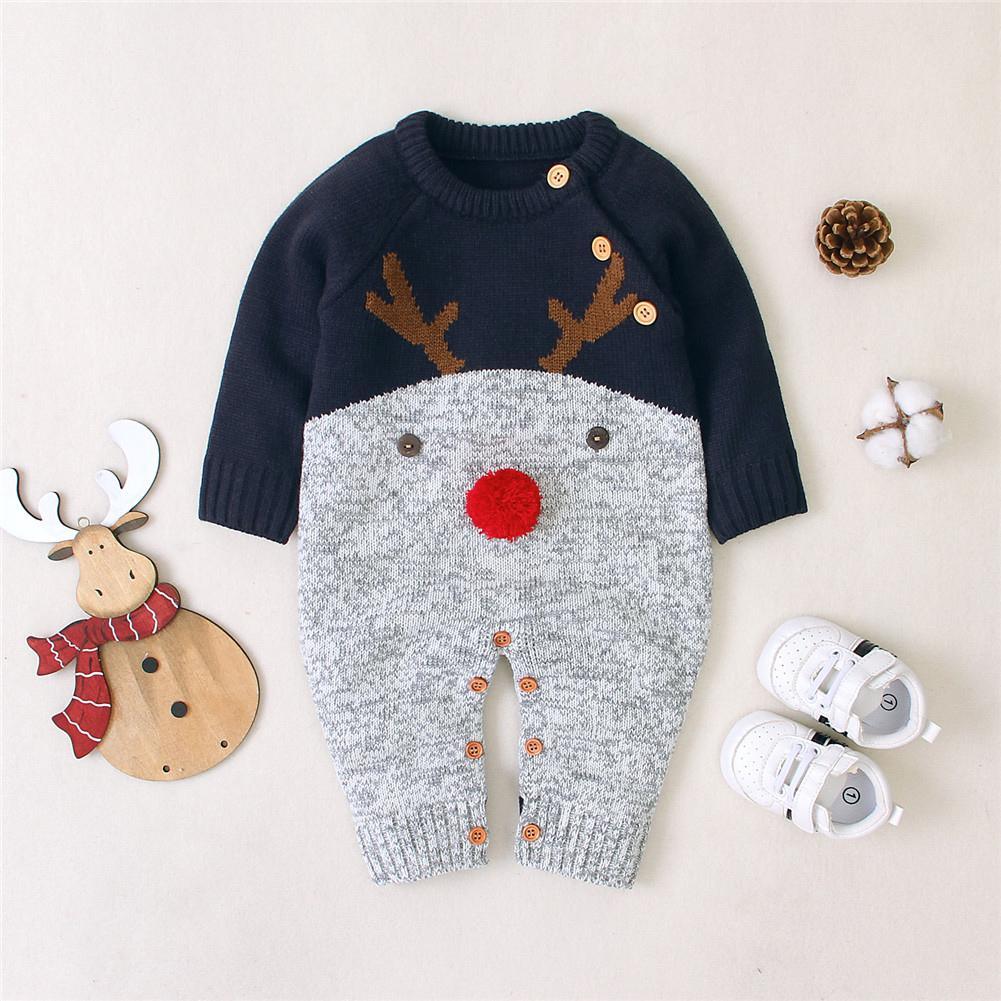 Reindeer Knitted Romper