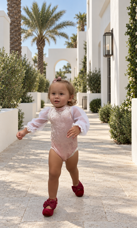 Ma Chérie Velvet Bodysuit & Bonnet
